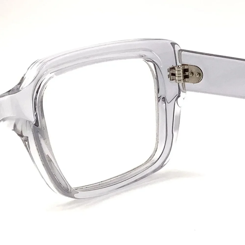 Kirk & Kirk Percy C8 Eyeglass Frames Clear Grey Square Acrylic 50-22 France